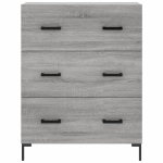 Credenza Grigio Sonoma 69,5x34x90 cm in Legno Multistrato