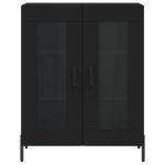 Credenza Nera 69,5x34x90 cm in Legno Multistrato