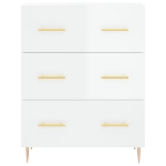 Credenza 69,5x34x90 cm in Legno Multistrato Bianco Lucido