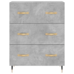 Credenza Grigio Cemento 69,5x34x90 cm in Legno Multistrato