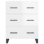 Credenza 69,5x34x90 cm in Legno Multistrato Bianco Lucido