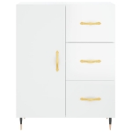 Credenza 69,5x34x90 cm in Legno Multistrato Bianco Lucido