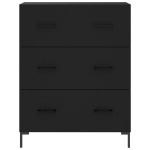 Credenza Nera 69,5x34x90 cm in Legno Multistrato