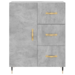 Credenza Grigio Cemento 69,5x34x90 cm in Legno Multistrato