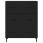 Credenza Nera 69,5x34x90 cm in Legno Multistrato