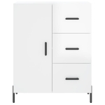 Credenza 69,5x34x90 cm in Legno Multistrato Bianco Lucido