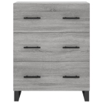 Credenza Grigio Sonoma 69,5x34x90 cm in Legno Multistrato