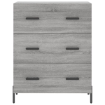 Credenza Grigio Sonoma 69,5x34x90 cm in Legno Multistrato