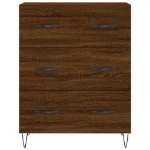 Credenza Rovere Marrone 69,5x34x90 cm in Legno Multistrato