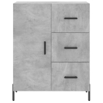 Credenza Grigio Cemento 69,5x34x90 cm in Legno Multistrato