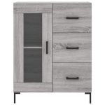 Credenza Grigio Sonoma 69,5x34x90 cm in Legno Multistrato