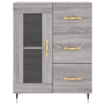 Credenza Grigio Sonoma 69,5x34x90 cm in Legno Multistrato