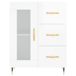 Credenza 69,5x34x90 cm in Legno Multistrato Bianco Lucido