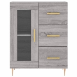 Credenza Grigio Sonoma 69,5x34x90 cm in Legno Multistrato