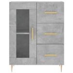 Credenza Grigio Cemento 69,5x34x90 cm in Legno Multistrato