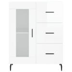 Credenza 69,5x34x90 cm in Legno Multistrato Bianco Lucido