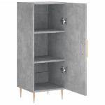 Credenza Grigio Cemento 34,5x34x90 cm in Legno Multistrato