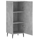 Credenza Grigio Cemento 34,5x34x90 cm in Legno Multistrato