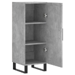 Credenza Grigio Cemento 34,5x34x90 cm in Legno Multistrato