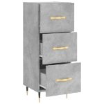 Credenza Grigio Cemento 34,5x34x90 cm in Legno Multistrato