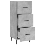 Credenza Grigio Cemento 34,5x34x90 cm in Legno Multistrato