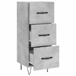 Credenza Grigio Cemento 34,5x34x90 cm in Legno Multistrato