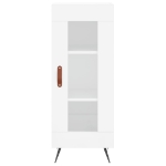 Credenza Bianco Lucido 34,5x34x90 cm in Legno Multistrato