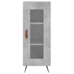 Credenza Grigio Cemento 34,5x34x90 cm in Legno Multistrato