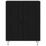 Credenza Nera 69,5x34x90 cm in Legno Multistrato