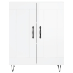 Credenza 69,5x34x90 cm in Legno Multistrato Bianco Lucido