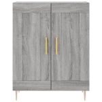 Credenza Grigio Sonoma 69,5x34x90 cm in Legno Multistrato