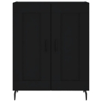 Credenza Nera 69,5x34x90 cm in Legno Multistrato