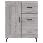 Credenza Grigio Sonoma 69,5x34x90 cm in Legno Multistrato