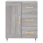 Credenza Grigio Sonoma 69,5x34x90 cm in Legno Multistrato