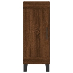 Credenza Rovere Marrone 34,5x34x90 cm in Legno Multistrato