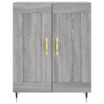 Credenza Grigio Sonoma 69,5x34x90 cm in Legno Multistrato