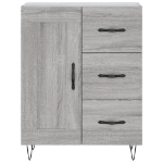 Credenza Grigio Sonoma 69,5x34x90 cm in Legno Multistrato