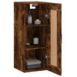 Mobile a Parete Rovere Fumo 34,5x34x90 cm in Legno Multistrato