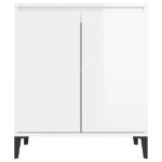 Credenza Bianco Lucido 60x35x70 cm in Truciolato