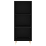 Credenza Nera 34,5x32,5x180 cm in Legno Multistrato