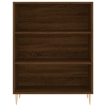 Credenza Rovere Marrone 69,5x32,5x180 cm Legno Multistrato