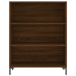 Credenza Rovere Marrone 69,5x32,5x180 cm Legno Multistrato