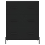 Credenza Nera 69,5x34x90 cm in Legno Multistrato