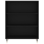 Credenza Nera 69,5x32,5x180 cm Legno Multistrato