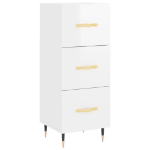 Credenza 34,5x34x180 cm in Legno Multistrato Bianco Lucido