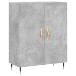 Credenza Grigio Cemento 69,5x34x180 cm in Legno Multistrato