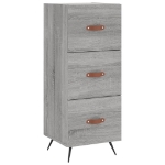 Credenza Grigio Sonoma 34,5x34x180 cm in Legno Multistrato