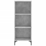 Credenza Grigio Cemento 34,5x32,5x180 cm in Legno Multistrato