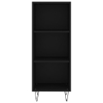 Credenza Nera 34,5x32,5x180 cm in Legno Multistrato