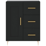 Credenza Nera 69,5x34x90 cm in Legno Multistrato